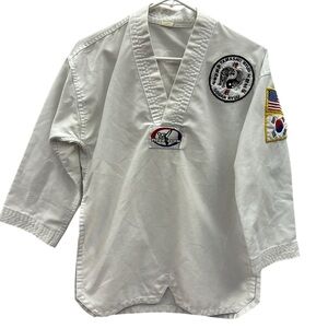 Tiger Claw White Light Weight Four Dragons Martial Arts Uniform Top Youth Size 1